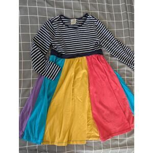 Frugi rainbow panel skater dress